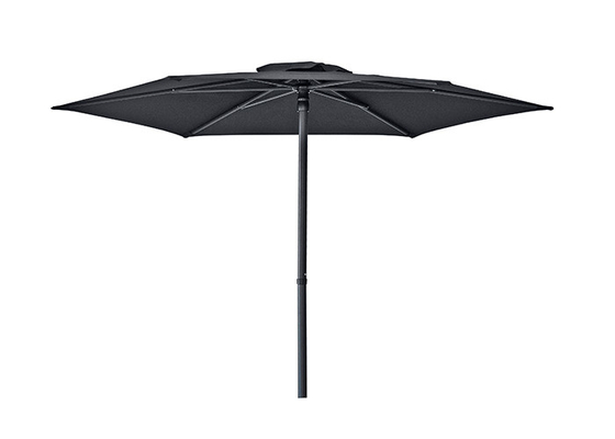 OEM ODM Rectangular Outdoor Sun Parasol Umbrella Dengan 6 Rib Straight Pole